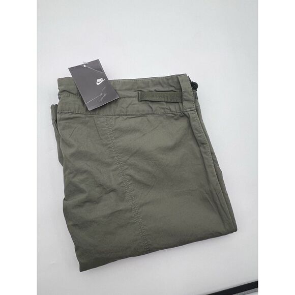 Y2K Nike Long Shorts w/Side Straps 254831-303‎ Size Womens M (8-10)-Green - Picture 1 of 16